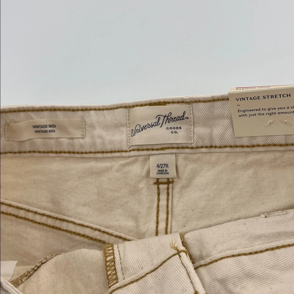 Universal Thread Vintage Stretch‎ Midi Shorts Size 4/27 R NWT